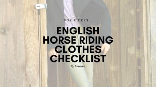English Horse Riding Clothes Checklist