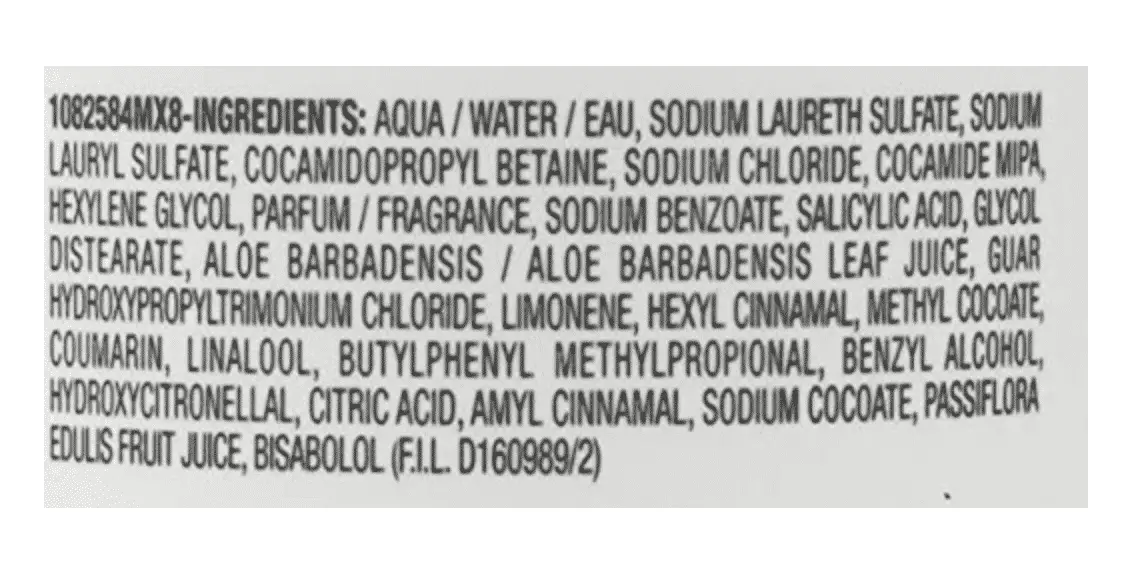 Ingredients for Biolage Hydra Shampoo