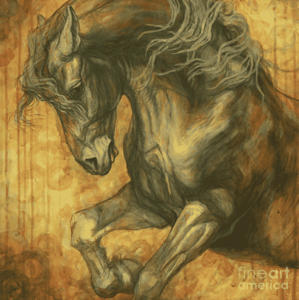 horse art titled "Unleashed" by Silvana Gabudean Dobre