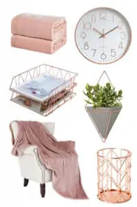 Rose Gold and Glamorous Home Decor