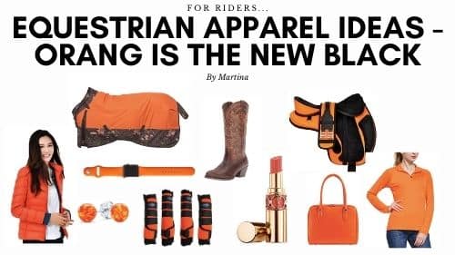 Equestrian items in orange