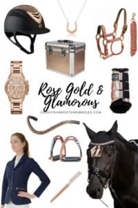 Rose Gold & Glamorous Classy Horse Riding Accessories