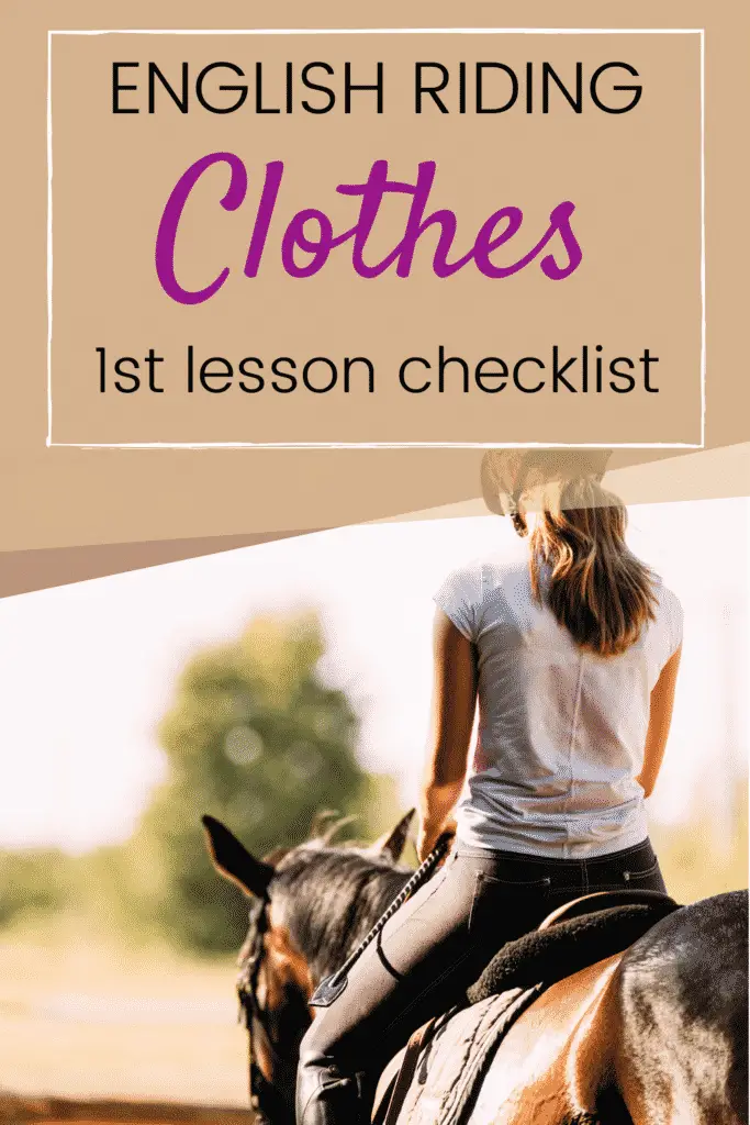 English Horse Riding Clothes Checklist 10