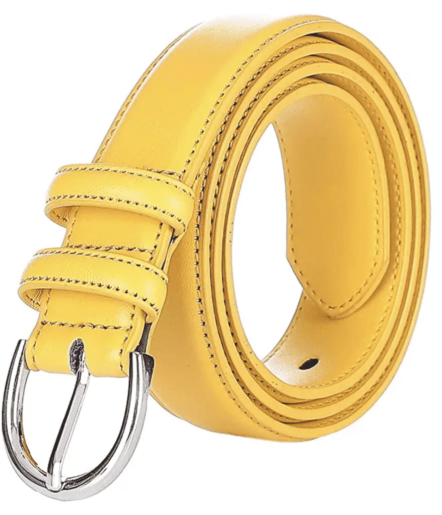 horse riding outfits - Falari Yellow Leather Belt